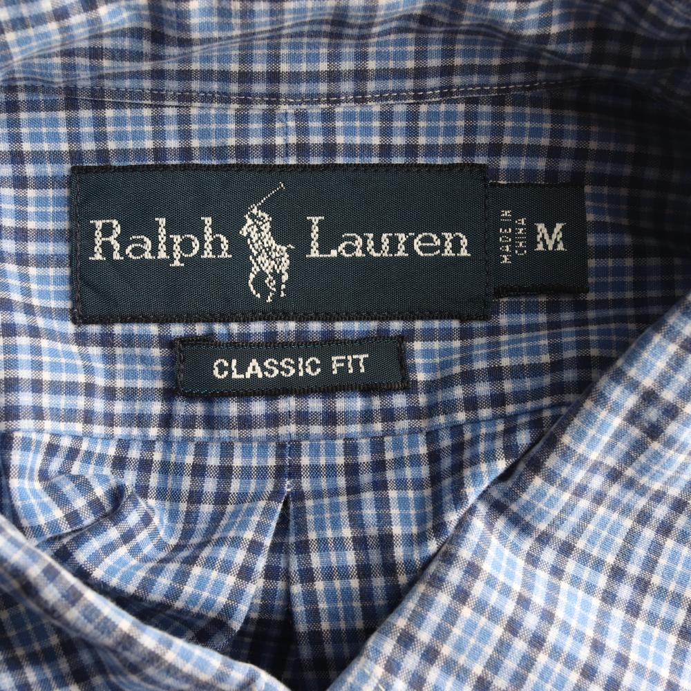 폴로 랄프 로렌 클래식핏 블루 체크 셔츠 이미지 5