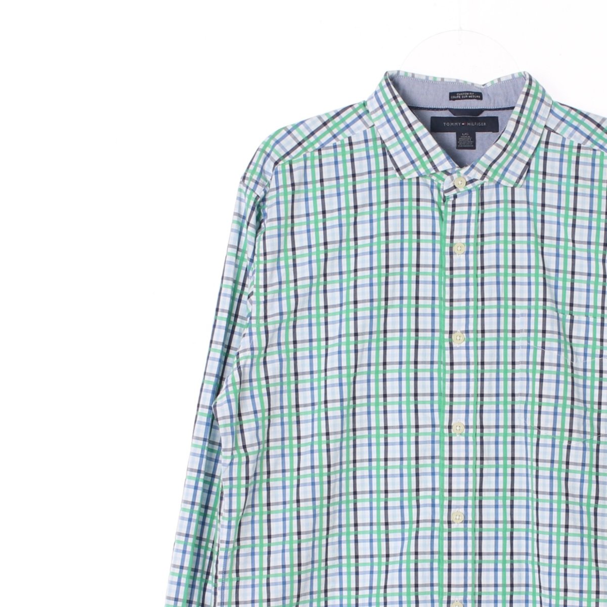 타미힐피거 그린 체크 커스텀핏 셔츠 이미지 2