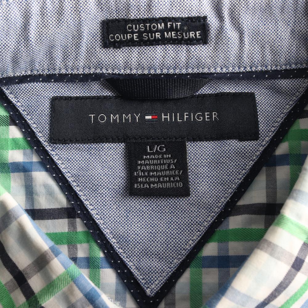 타미힐피거 그린 체크 커스텀핏 셔츠 이미지 5