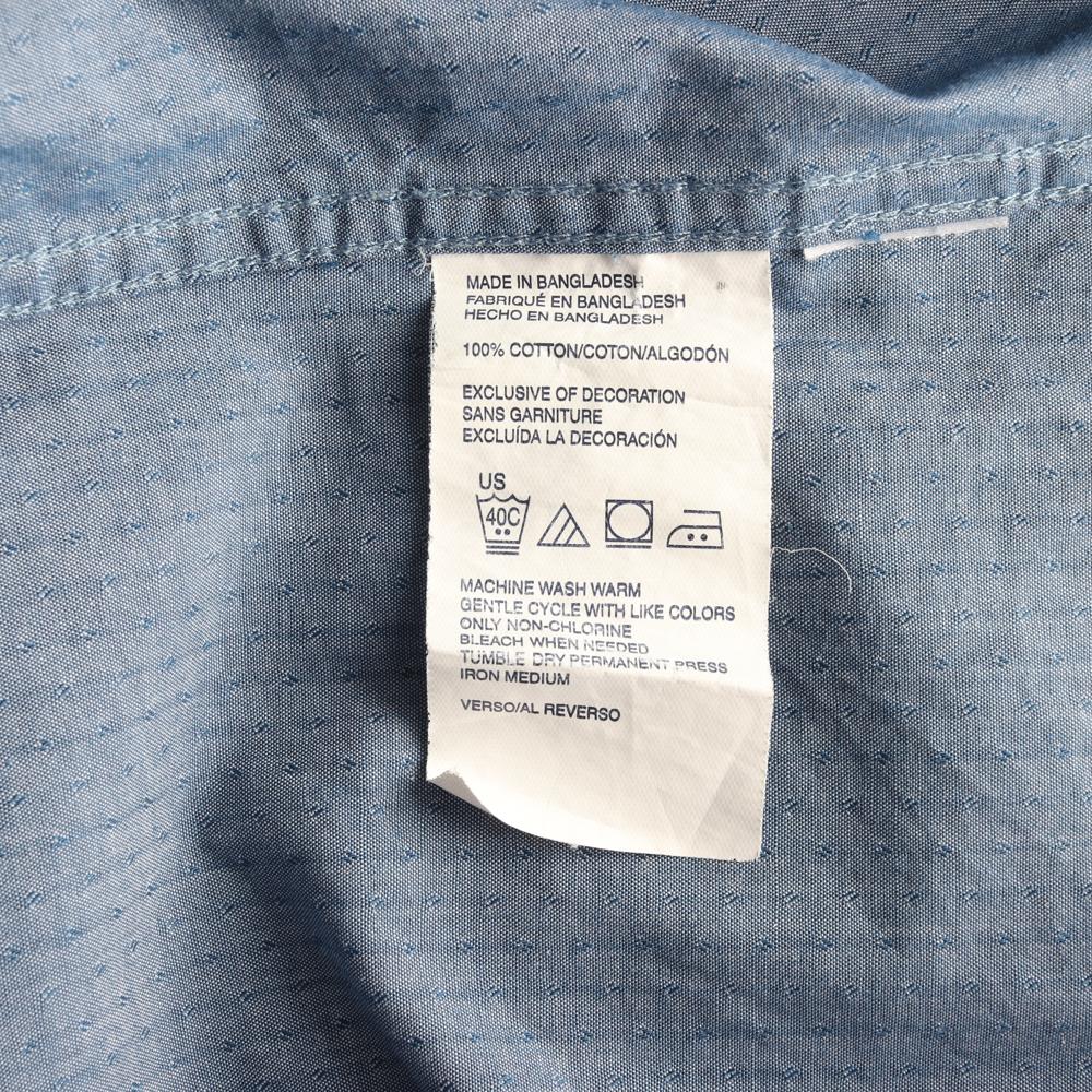 타미힐피거 블루 잔패턴 와이 셔츠 이미지 6