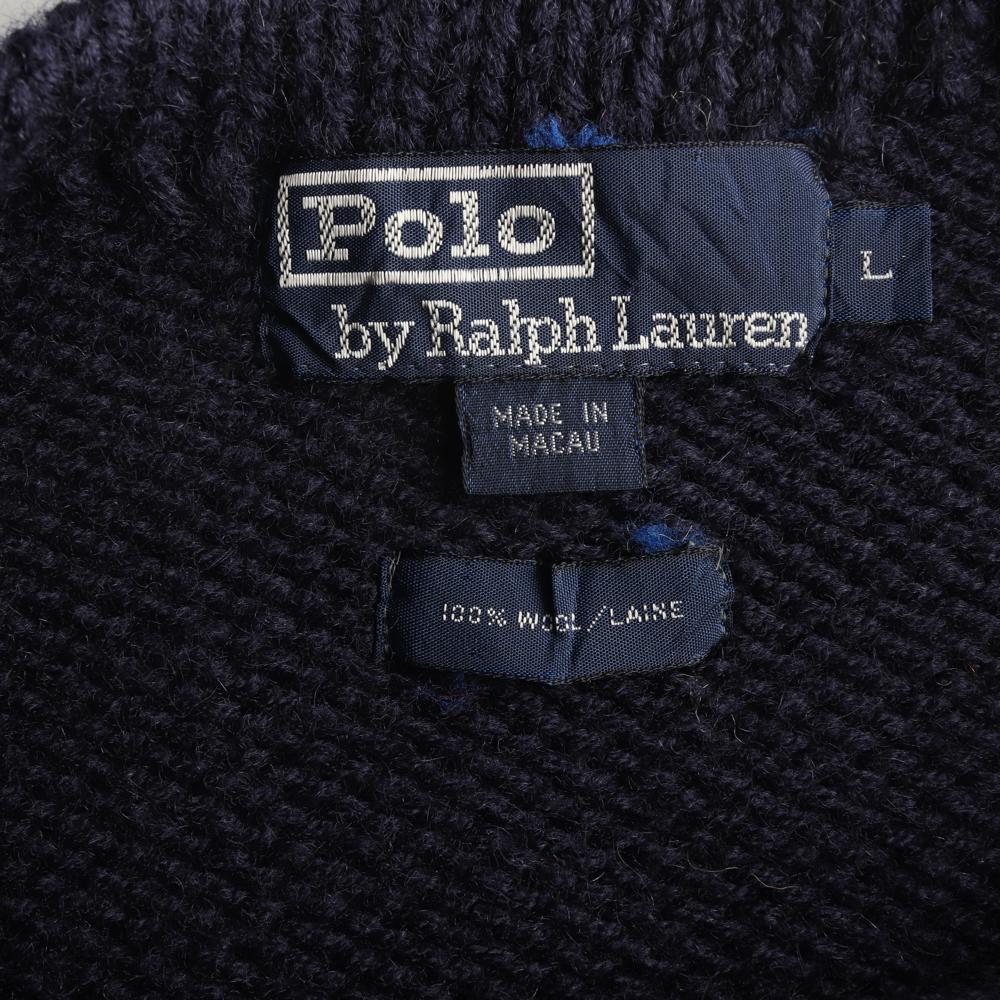 폴로 랄프 로렌 울100% 네이비 니트 스웨터 이미지 5