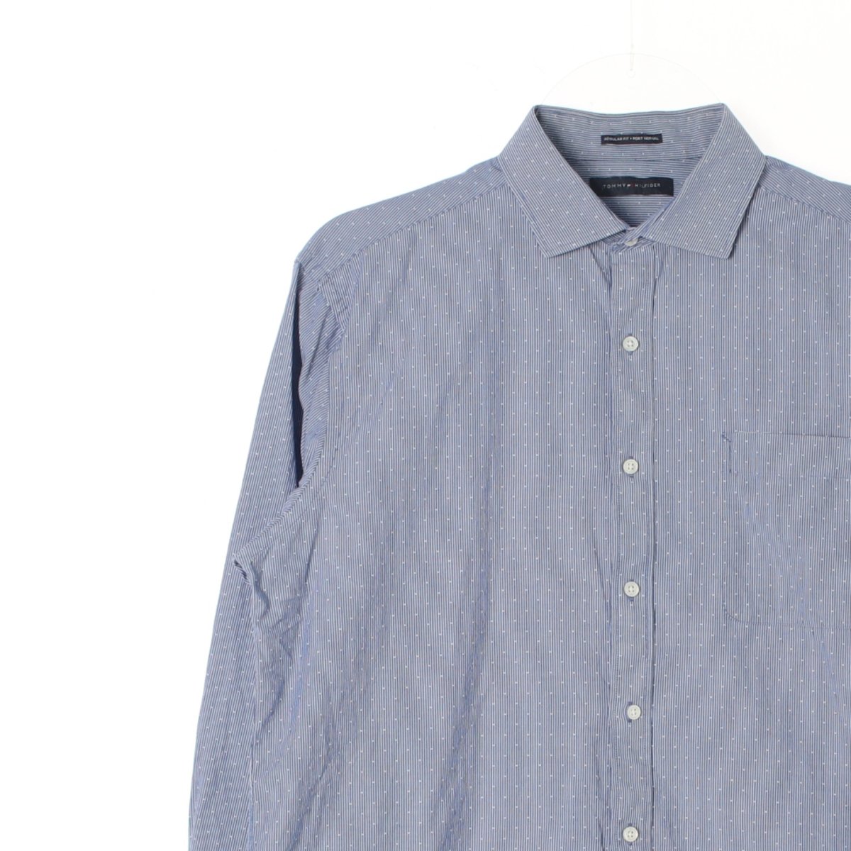 타미힐피거 블루 스트라이프 잔패턴 레귤러핏 셔츠 이미지 2