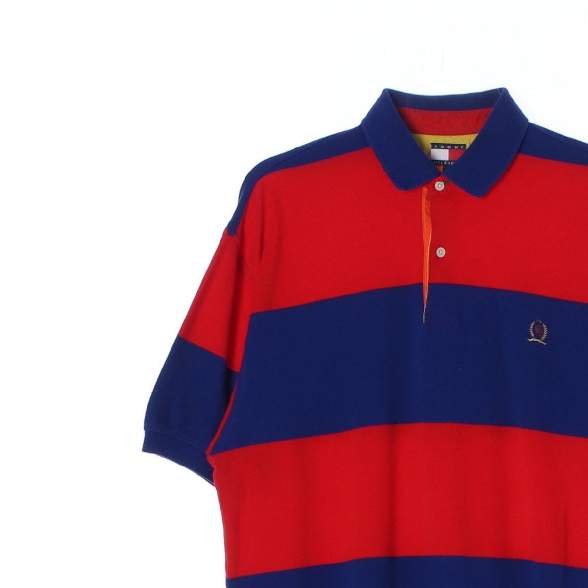 타미힐피거 레드 블루 폴로 반팔 럭비 티셔츠 이미지 2