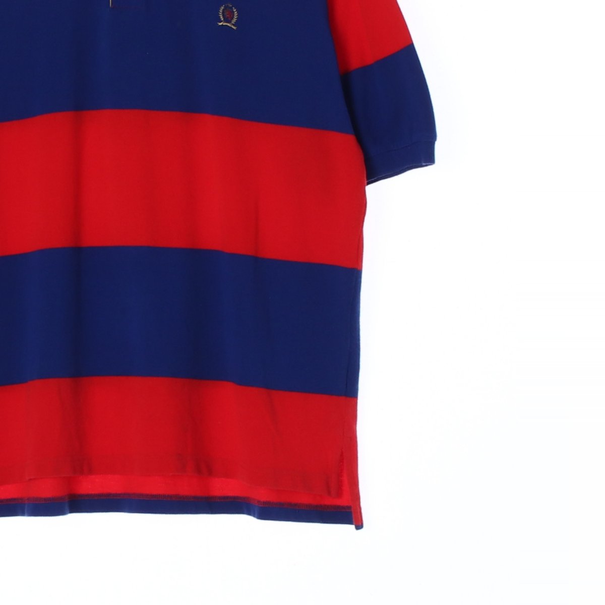 타미힐피거 레드 블루 폴로 반팔 럭비 티셔츠 이미지 3