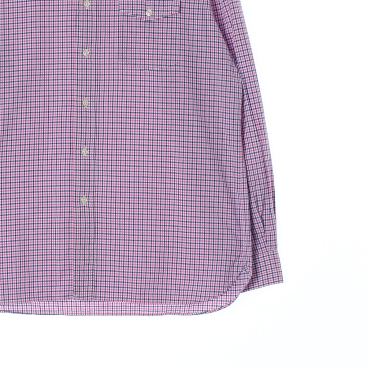 폴로 랄프 로렌 커스텀핏 핑크 블루 체크 셔츠 이미지 3