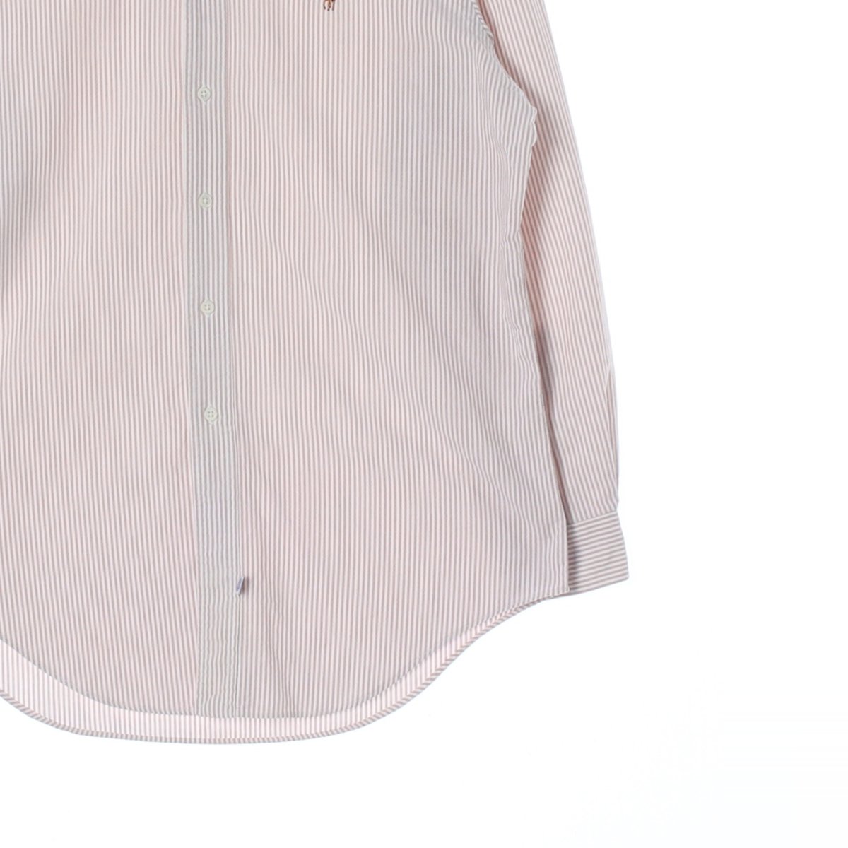 폴로 랄프 로렌 베이지 스트라이프 코튼 셔츠 이미지 3