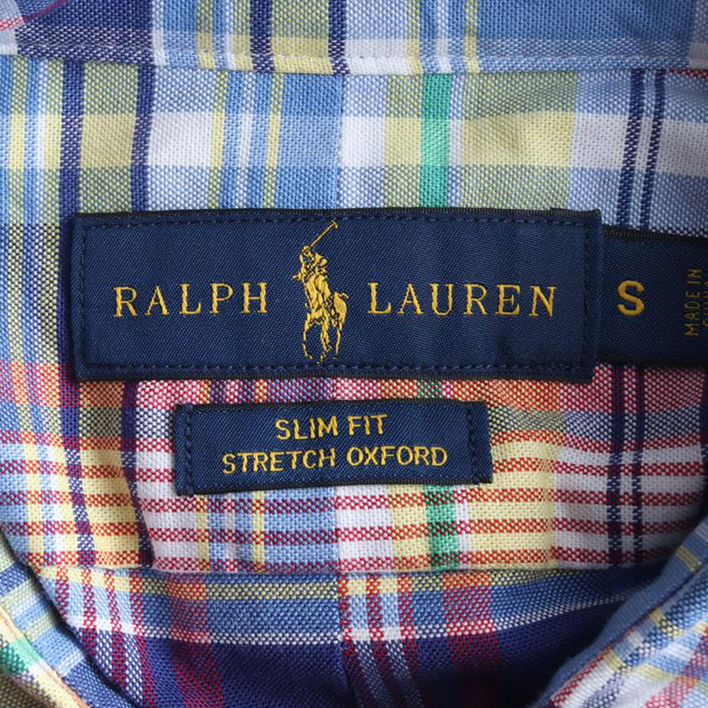 폴로 랄프 로렌 멀티 체크 슬림핏 스트레치 셔츠 이미지 5