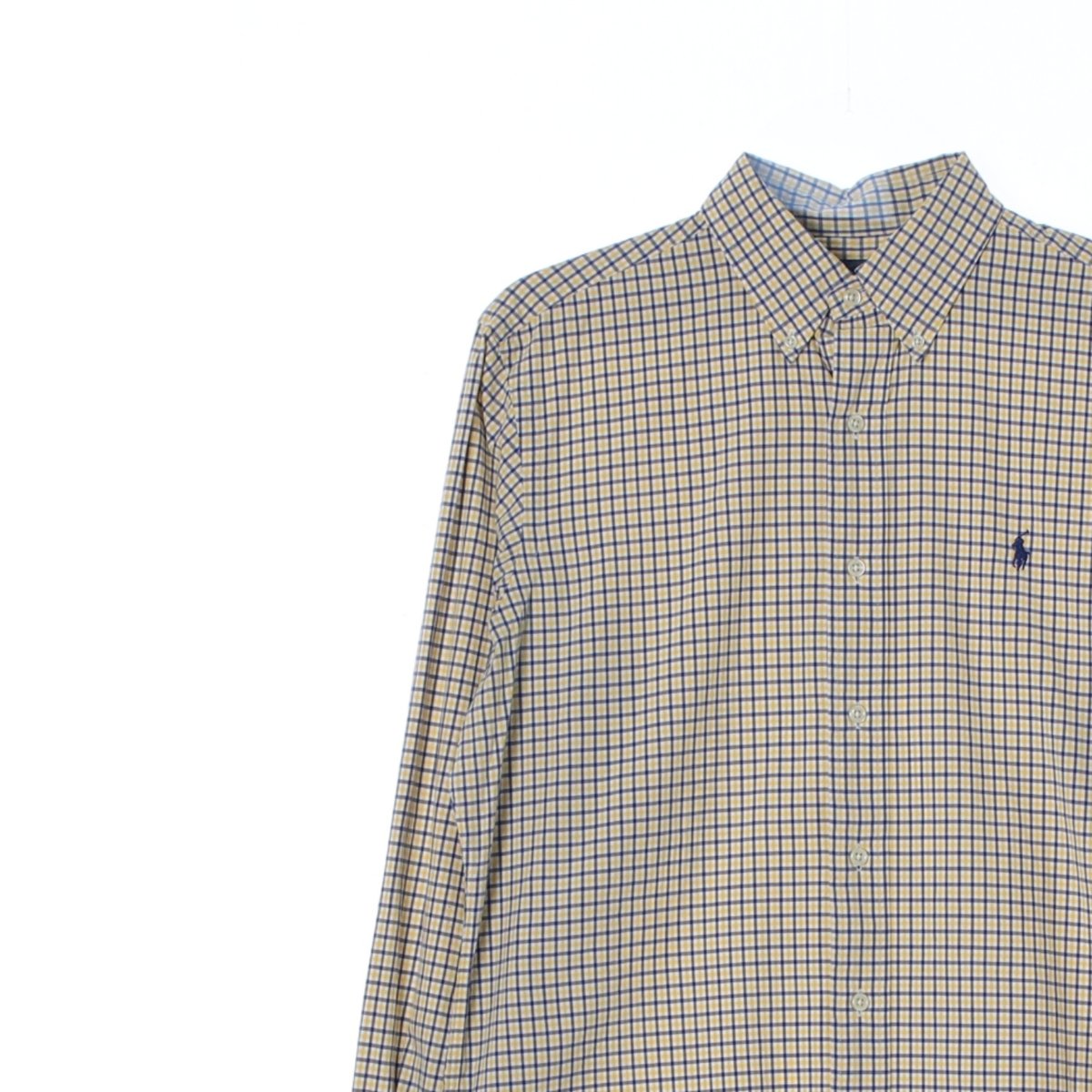 폴로 랄프 로렌 옐로우 블루 체크 클래식핏 셔츠 이미지 2
