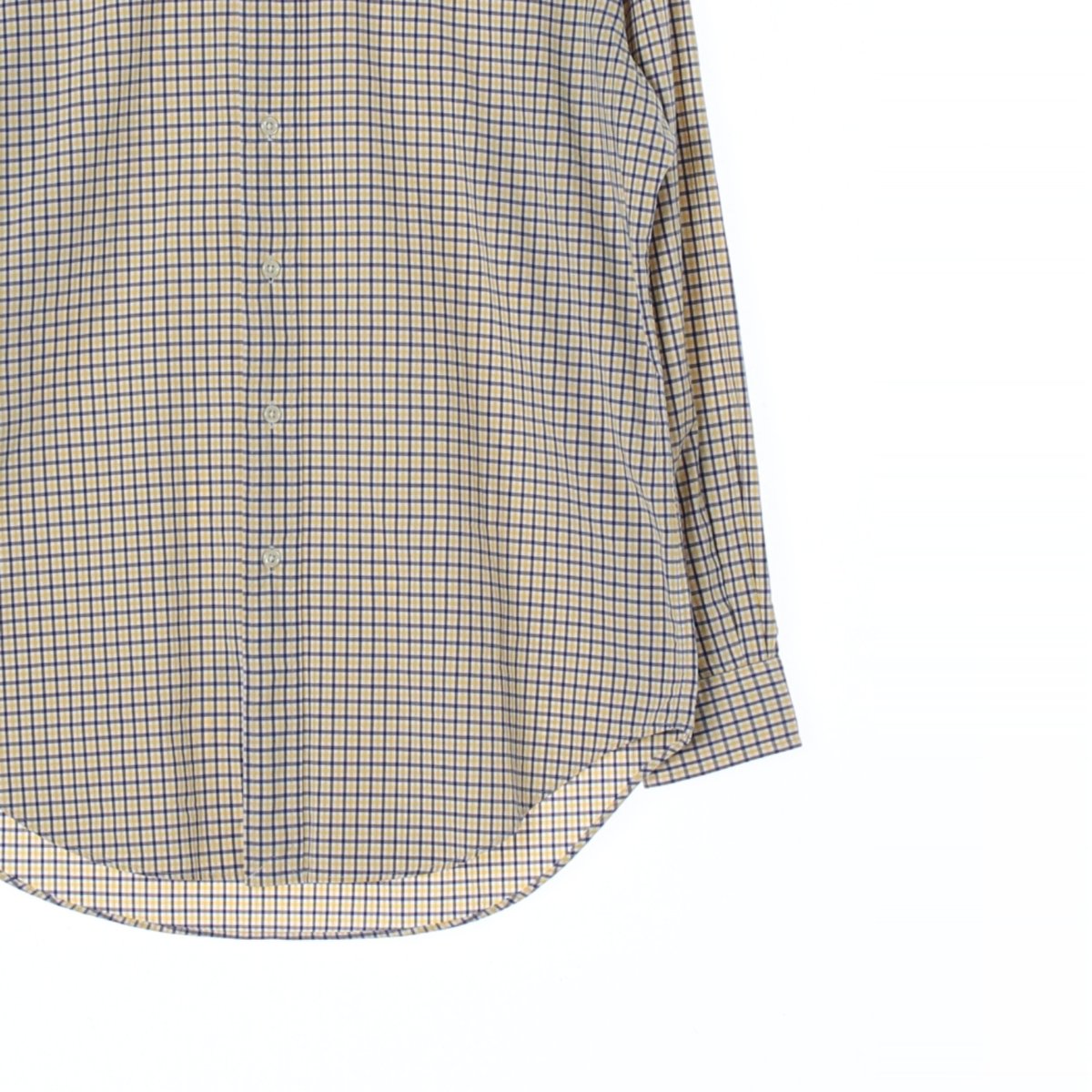 폴로 랄프 로렌 옐로우 블루 체크 클래식핏 셔츠 이미지 3