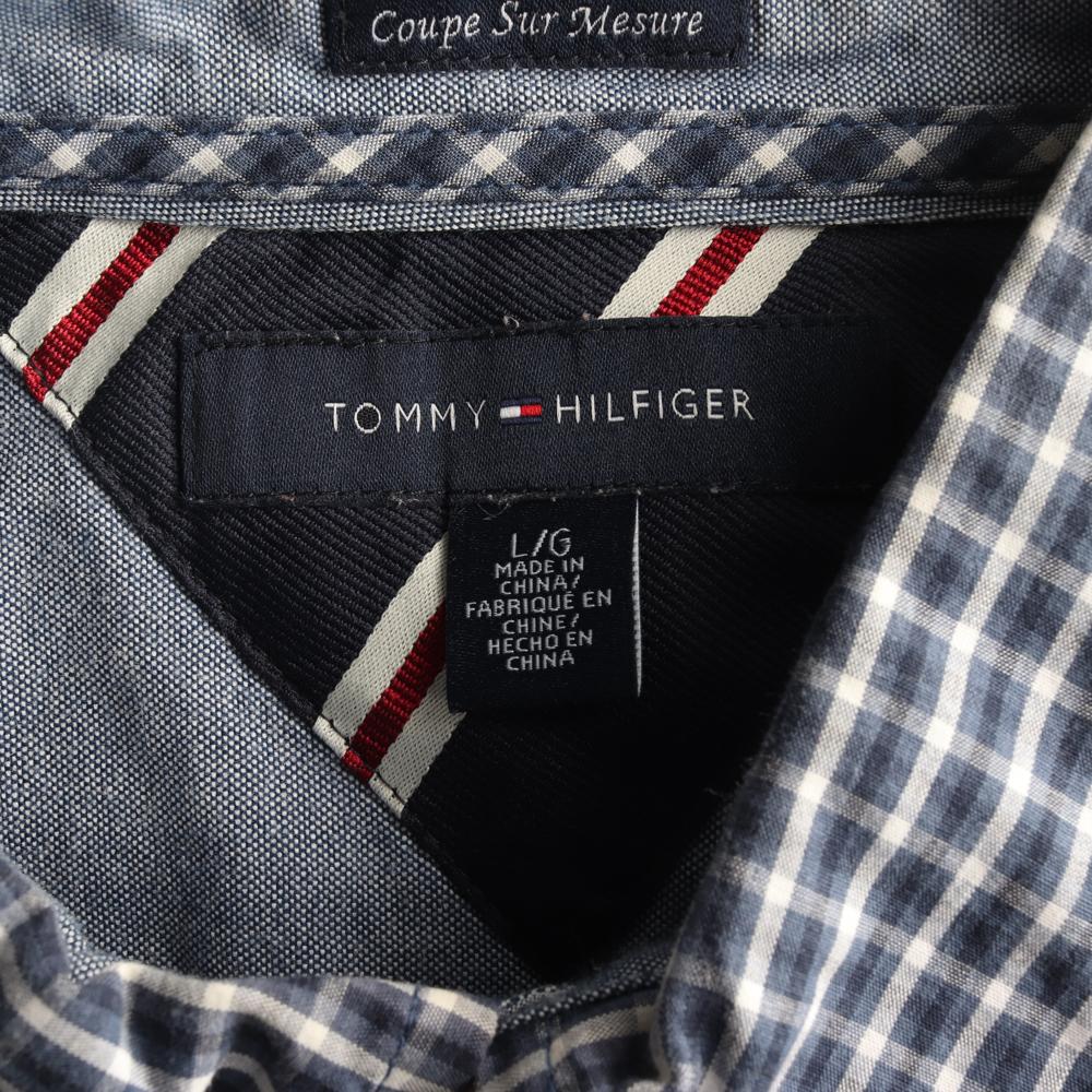타미힐피거 네이비 체크 포켓 커스텀핏 셔츠 이미지 5