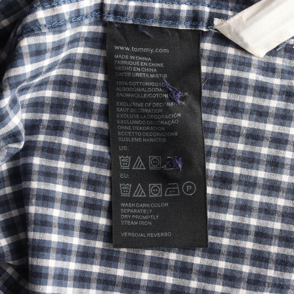 타미힐피거 네이비 체크 포켓 커스텀핏 셔츠 이미지 6