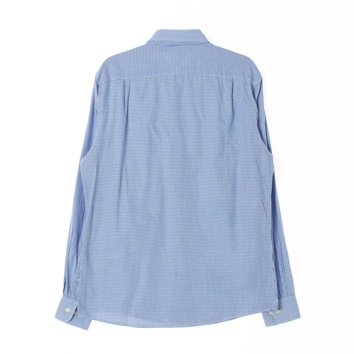 타미힐피거 스카이블루 체크 슬림핏 셔츠 이미지 4