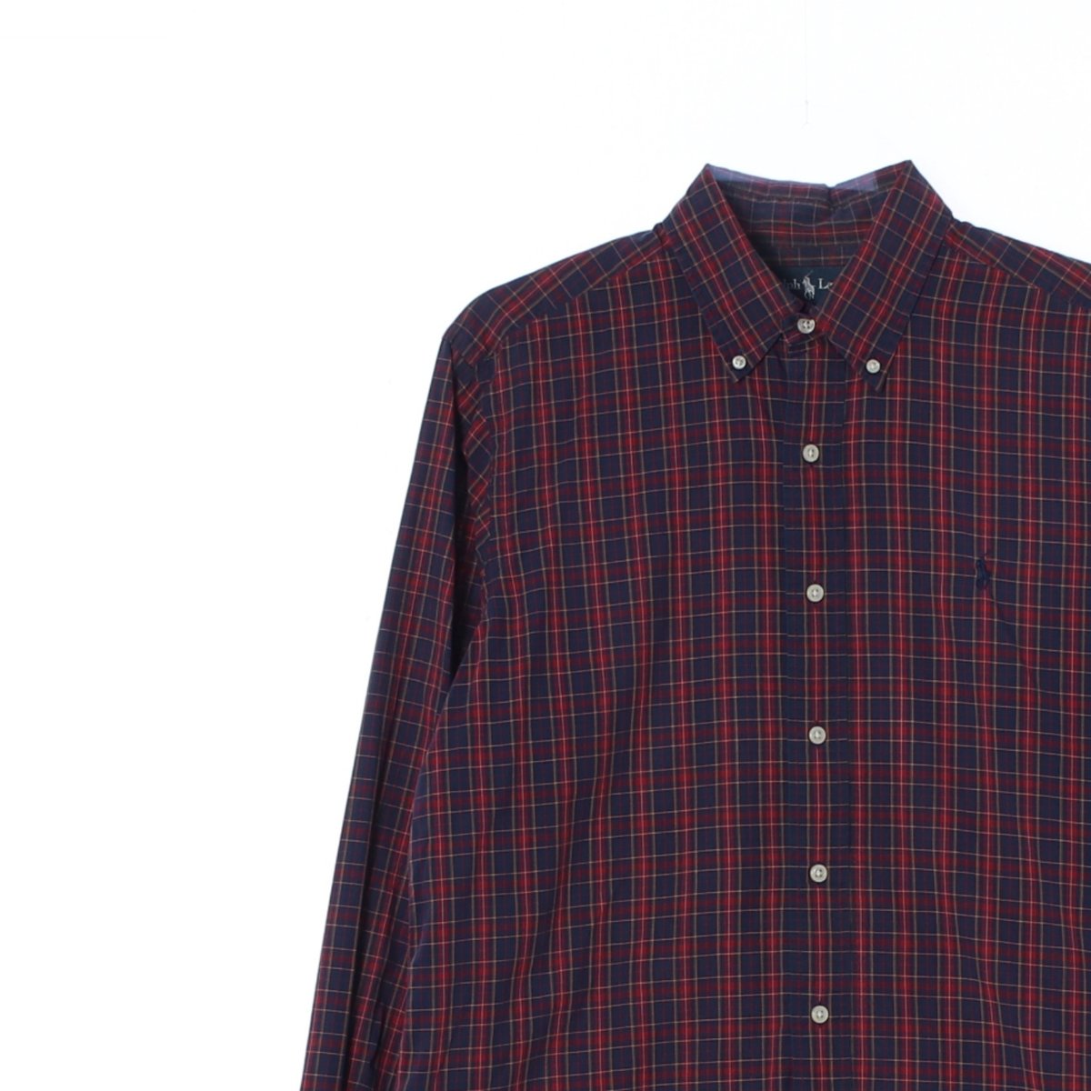 폴로 랄프 로렌 레드 네이비 체크 클래식핏 셔츠 이미지 2