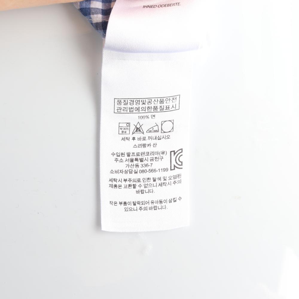 폴로 랄프 로렌 블루 체크 스트레치 셔츠 이미지 6