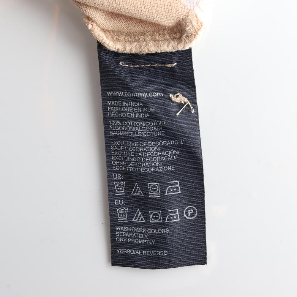 타미힐피거 베이지 스트라이프 반팔 폴로 카라 티셔츠 이미지 6