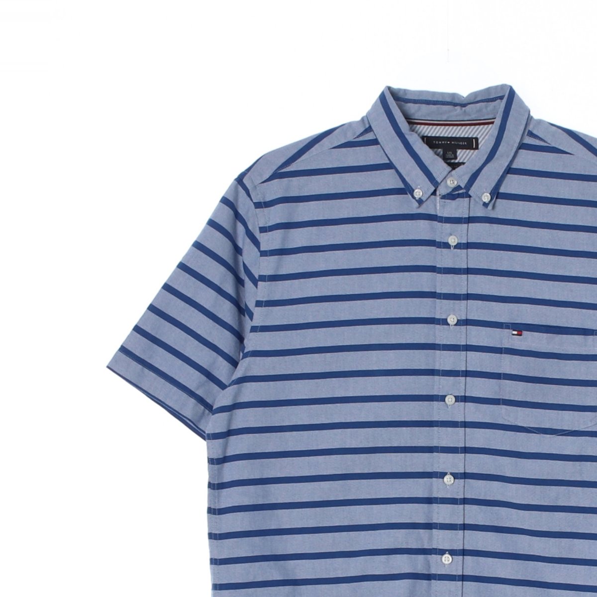타미힐피거 블루 레귤러핏 반팔 셔츠 이미지 2