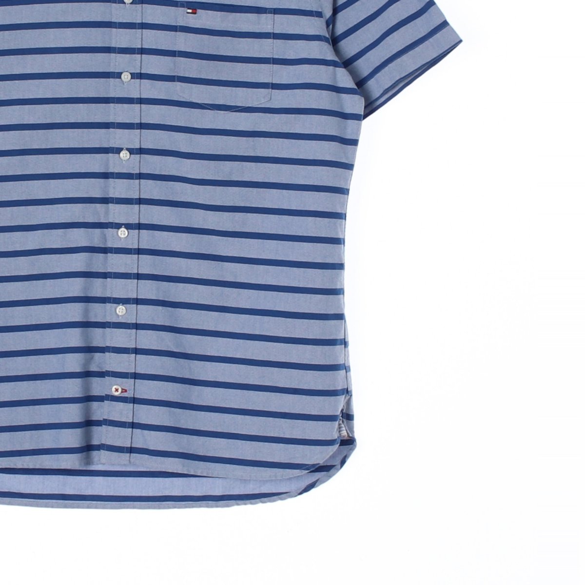 타미힐피거 블루 레귤러핏 반팔 셔츠 이미지 3