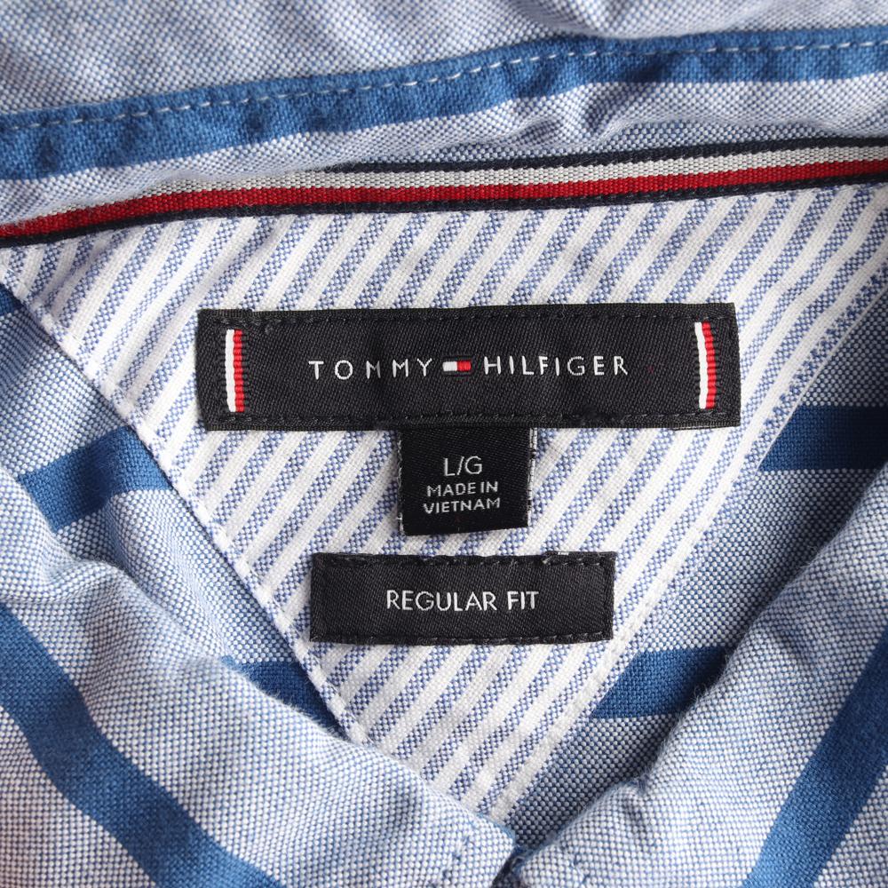 타미힐피거 블루 레귤러핏 반팔 셔츠 이미지 5