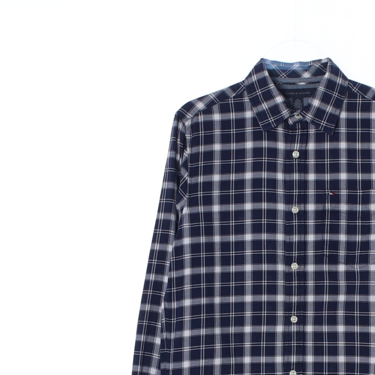 타미힐피거 네이비 체크 커스텀핏 셔츠 이미지 2