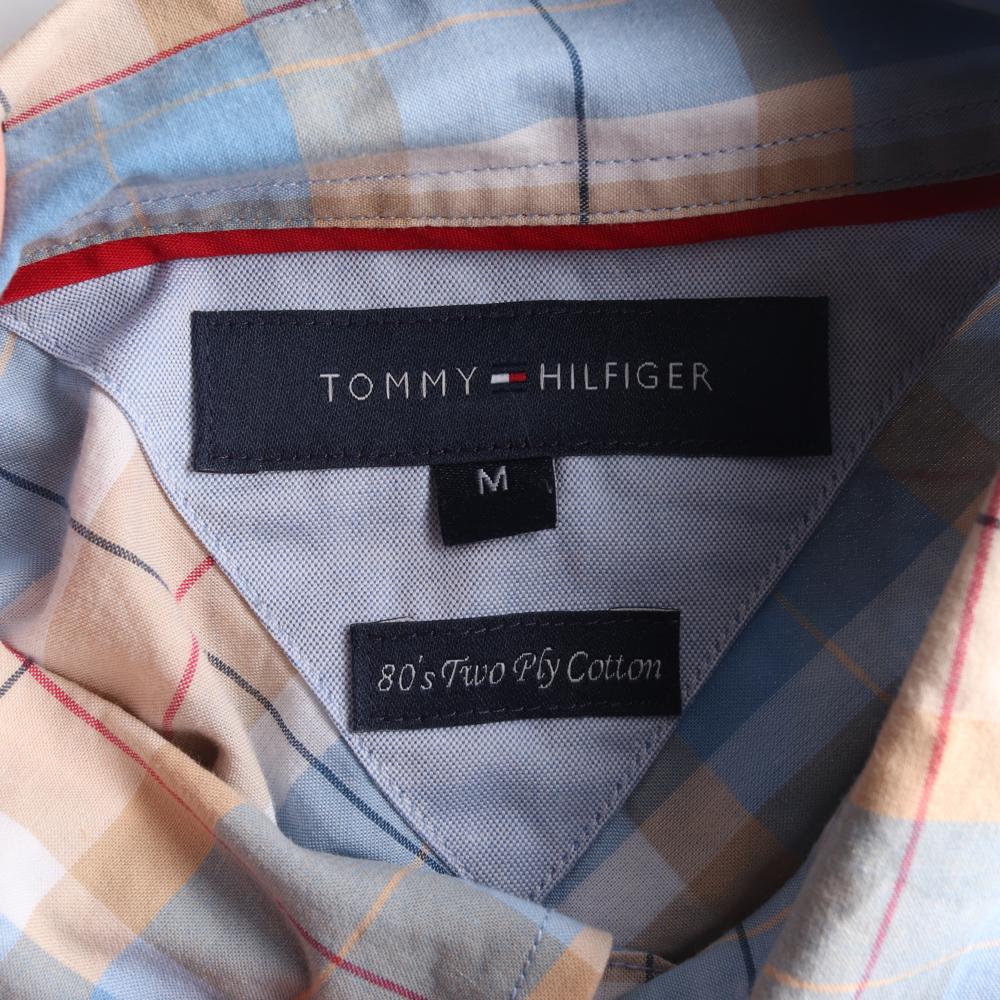 타미힐피거 베이지 블루 체크 80's 셔츠 이미지 5