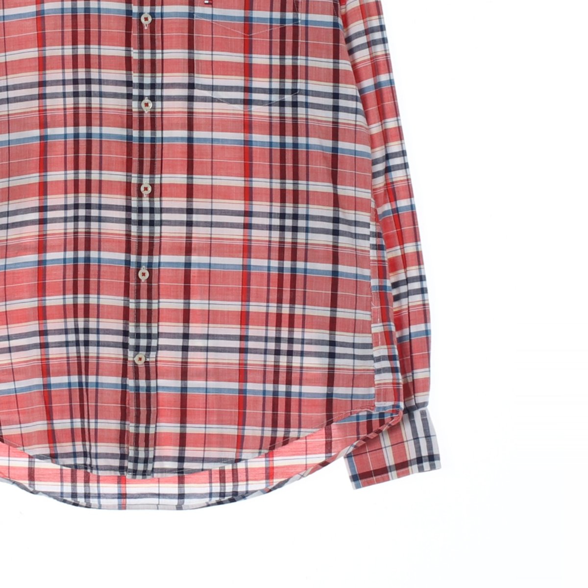 타미힐피거 레드 멀티 체크 커스텀핏 셔츠 이미지 3