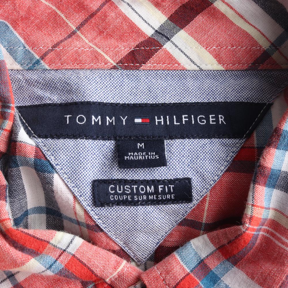 타미힐피거 레드 멀티 체크 커스텀핏 셔츠 이미지 5