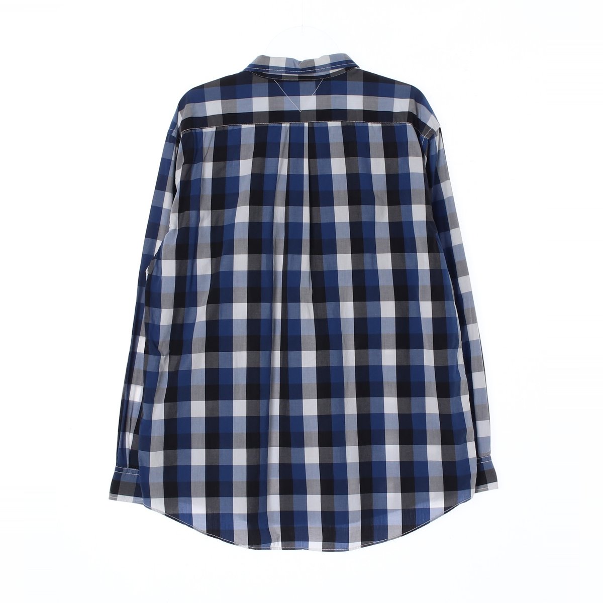 타미힐피거 네이비 투포켓 체크 트림핏 셔츠 이미지 4