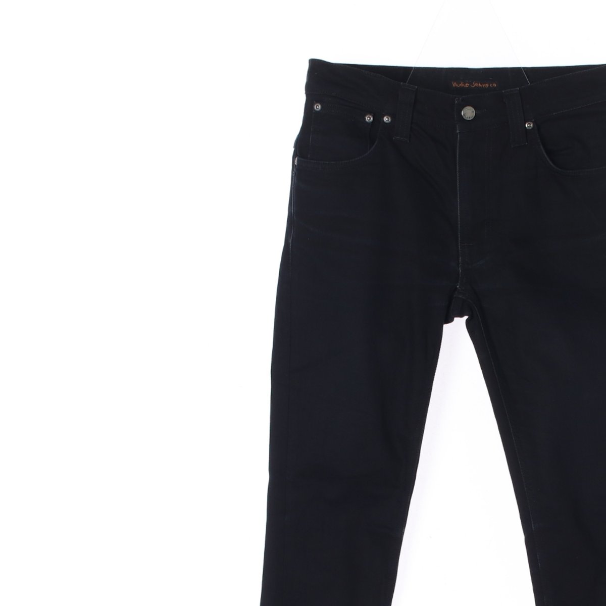 누디진 블랙진 일자핏 데님 청바지 이미지 2