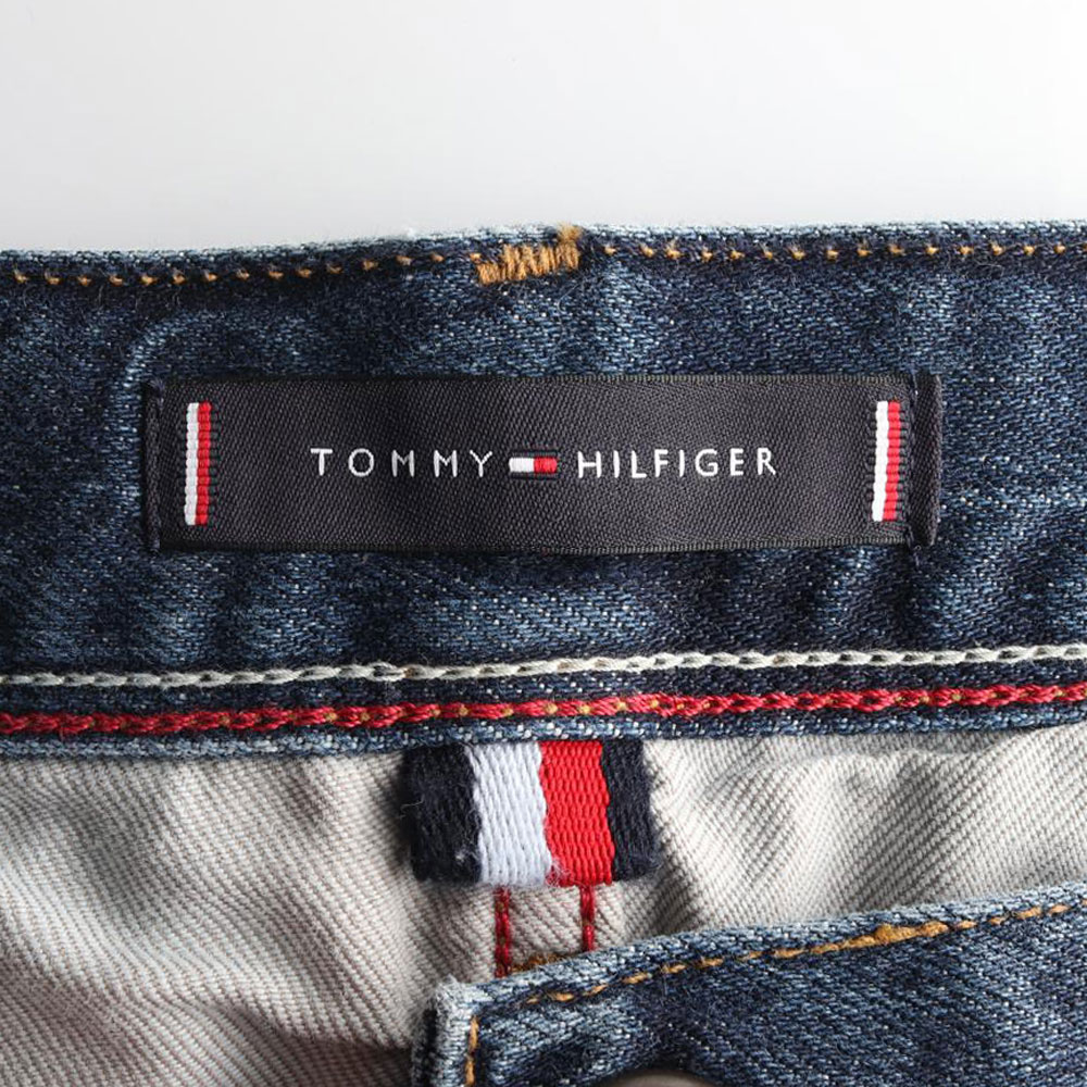 타미힐피거 진청 워싱 일자핏 청바지 이미지 5