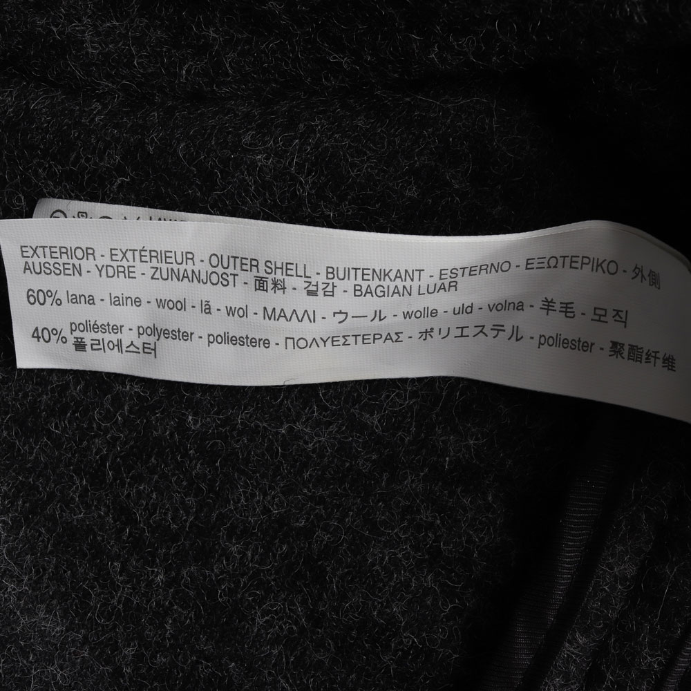 자라 맨 울60 그레이 싱글 롱 코트 이미지 7