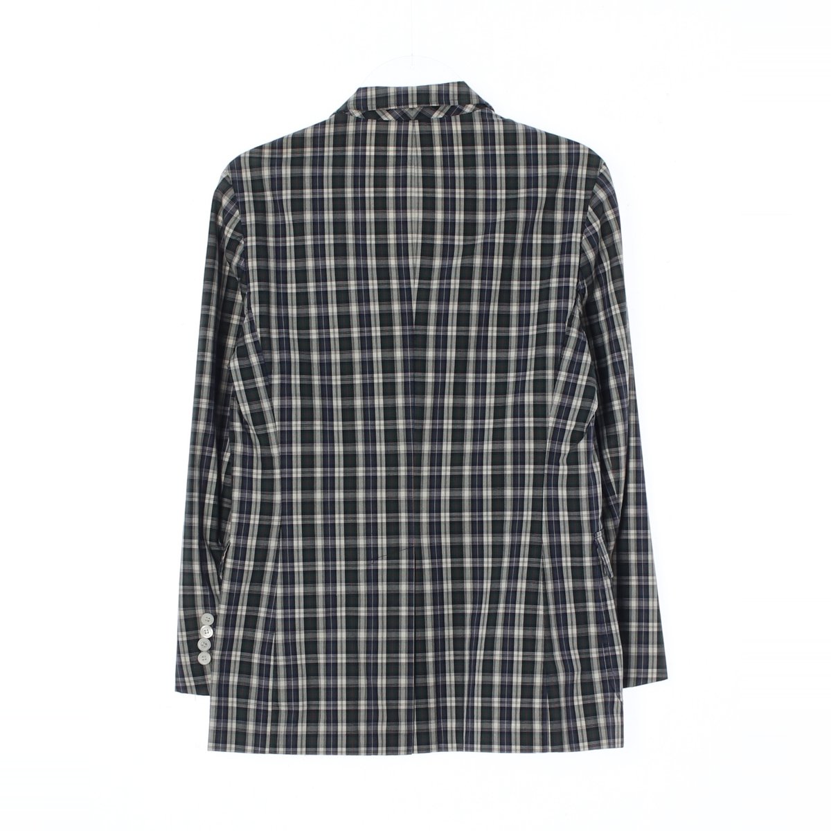 폴로 랄프 로렌 블랙 체크 코튼 싱글 재킷 이미지 5