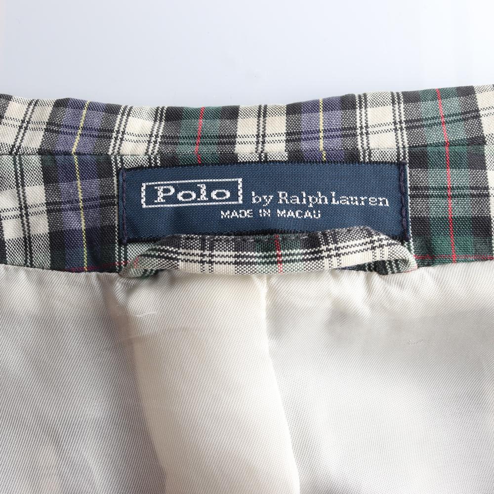 폴로 랄프 로렌 블랙 체크 코튼 싱글 재킷 이미지 6