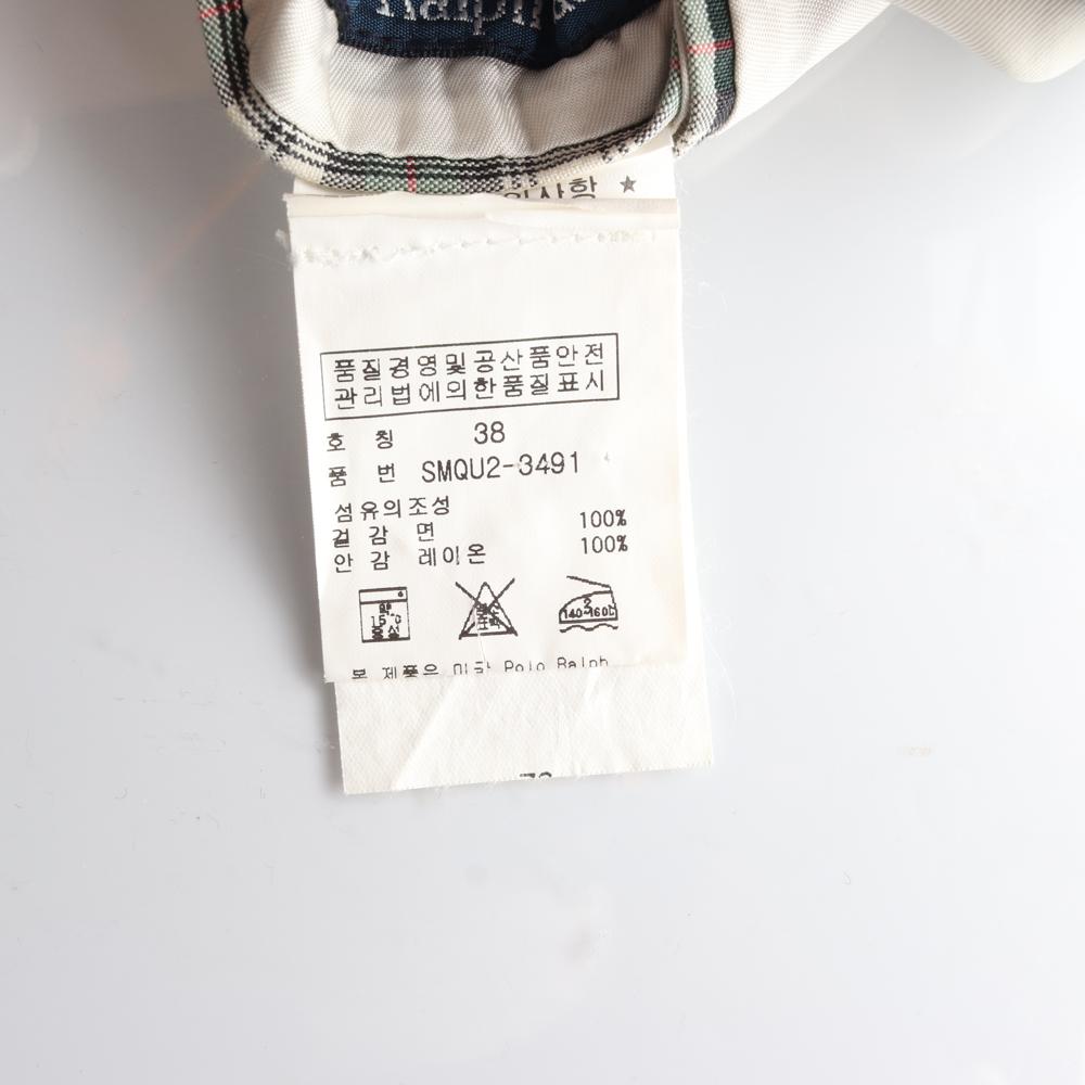 폴로 랄프 로렌 블랙 체크 코튼 싱글 재킷 이미지 7