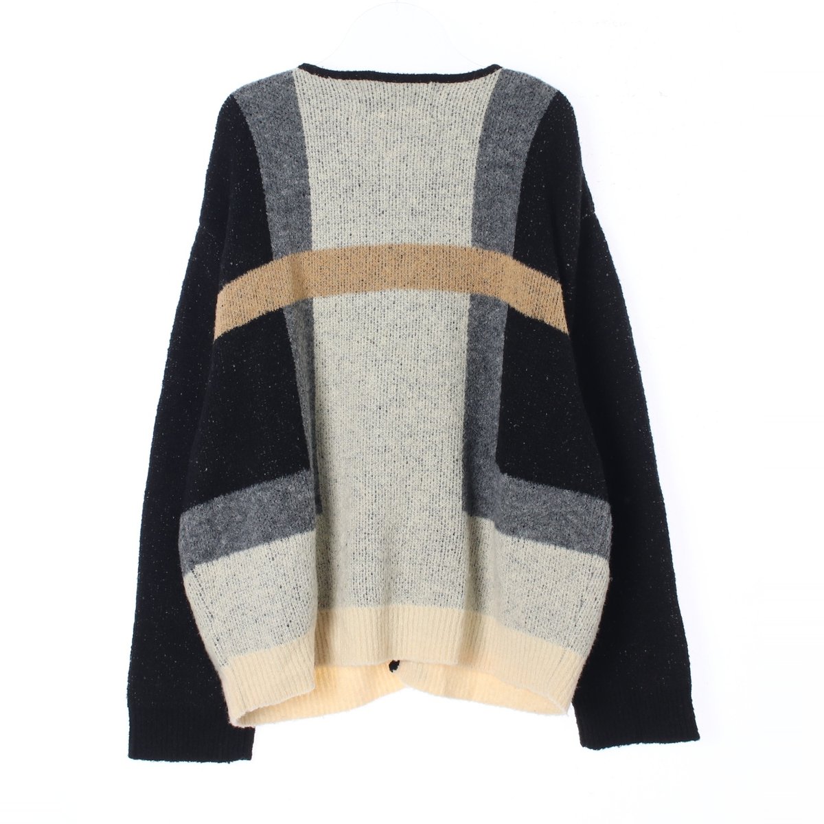 SATUR새터 배색 울 블렌드 가디건 이미지 4