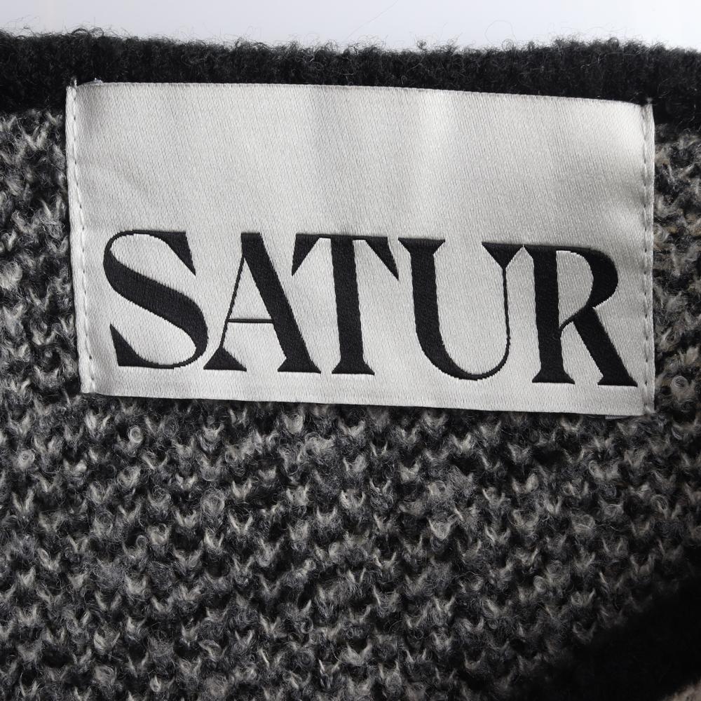 SATUR새터 배색 울 블렌드 가디건 이미지 5