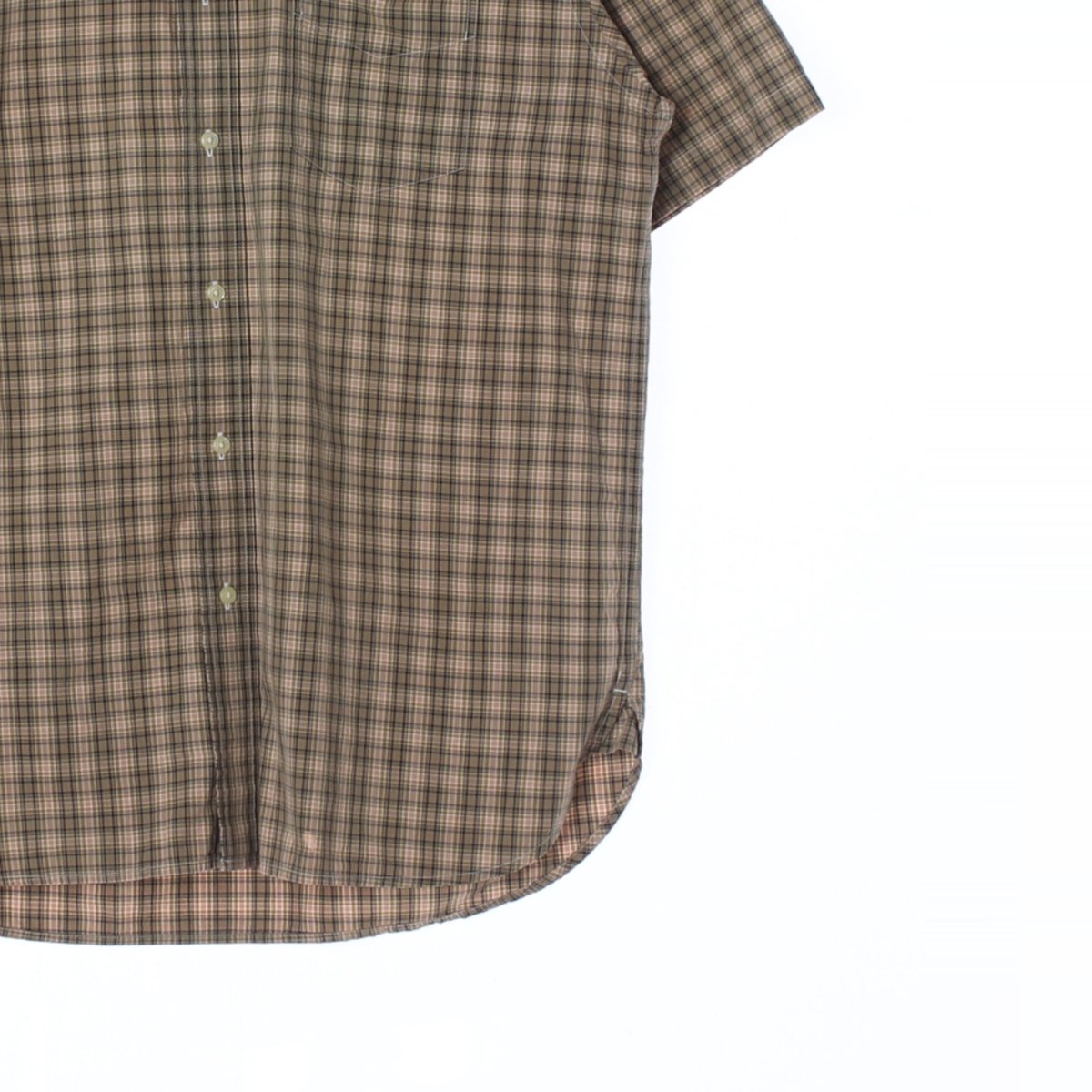 타미힐피거 브라운 잔체크 반팔 셔츠 이미지 3