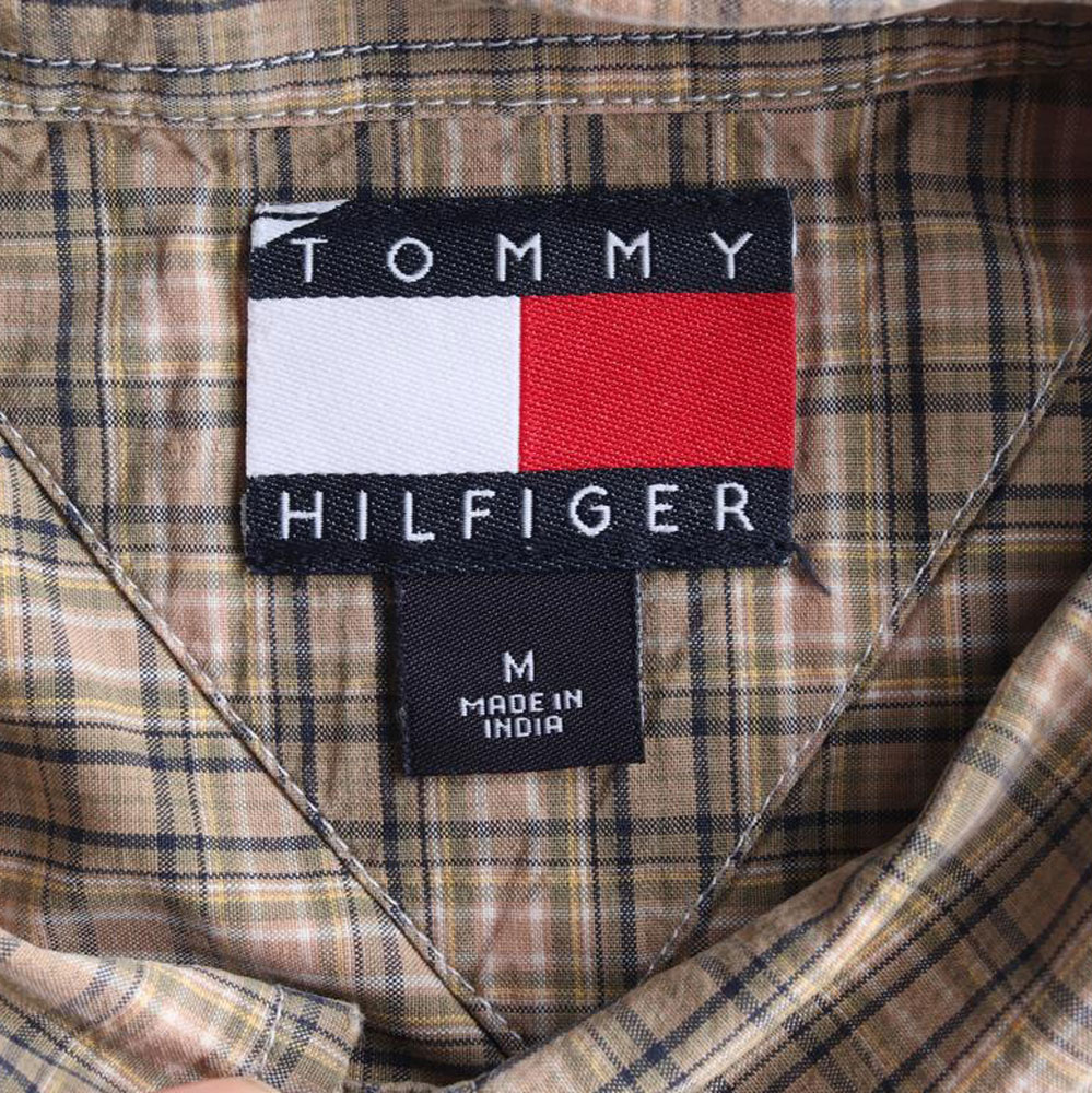 타미힐피거 브라운 잔체크 반팔 셔츠 이미지 5
