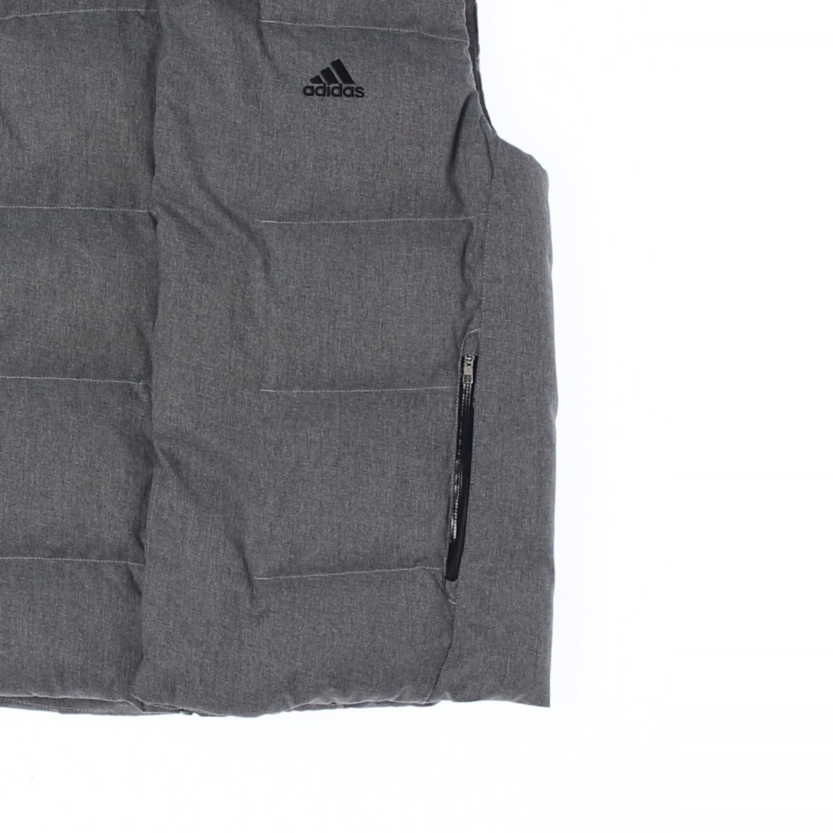 아디다스 그레이 후드 다운 패딩조끼 이미지 3