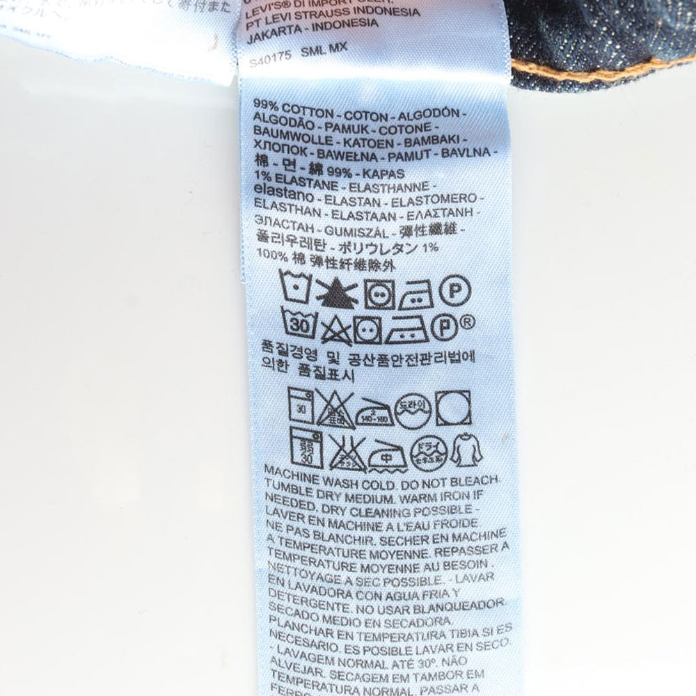 리바이스510 진청 워싱 데님진 청바지 이미지 5