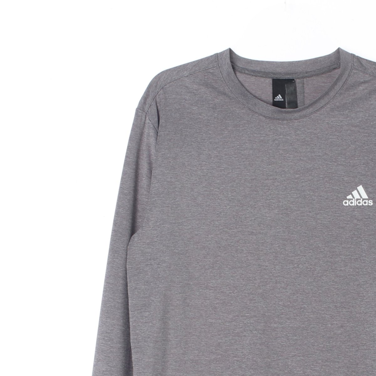 아디다스 그레이 기능성 긴팔 라운드 티셔츠 이미지 2