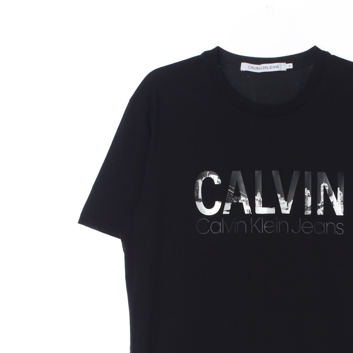 캘빈클라인 블랙 빅보로 반팔 라운드 티셔츠 이미지 2
