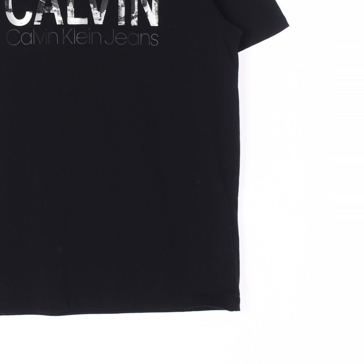 캘빈클라인 블랙 빅보로 반팔 라운드 티셔츠 이미지 3