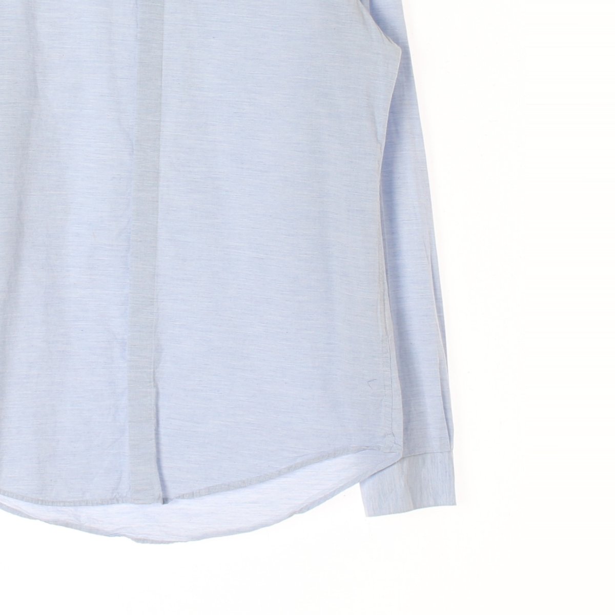 코스 스카이블루 차이나카라 히든버튼 코튼 셔츠 이미지 3