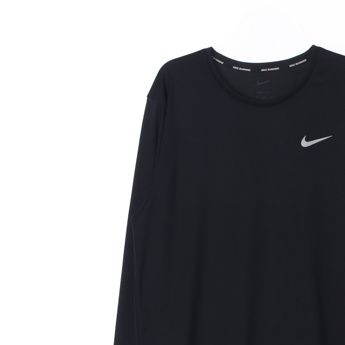 나이키 러닝 블랙 스우시 드라이핏 긴팔 티셔츠 이미지 2