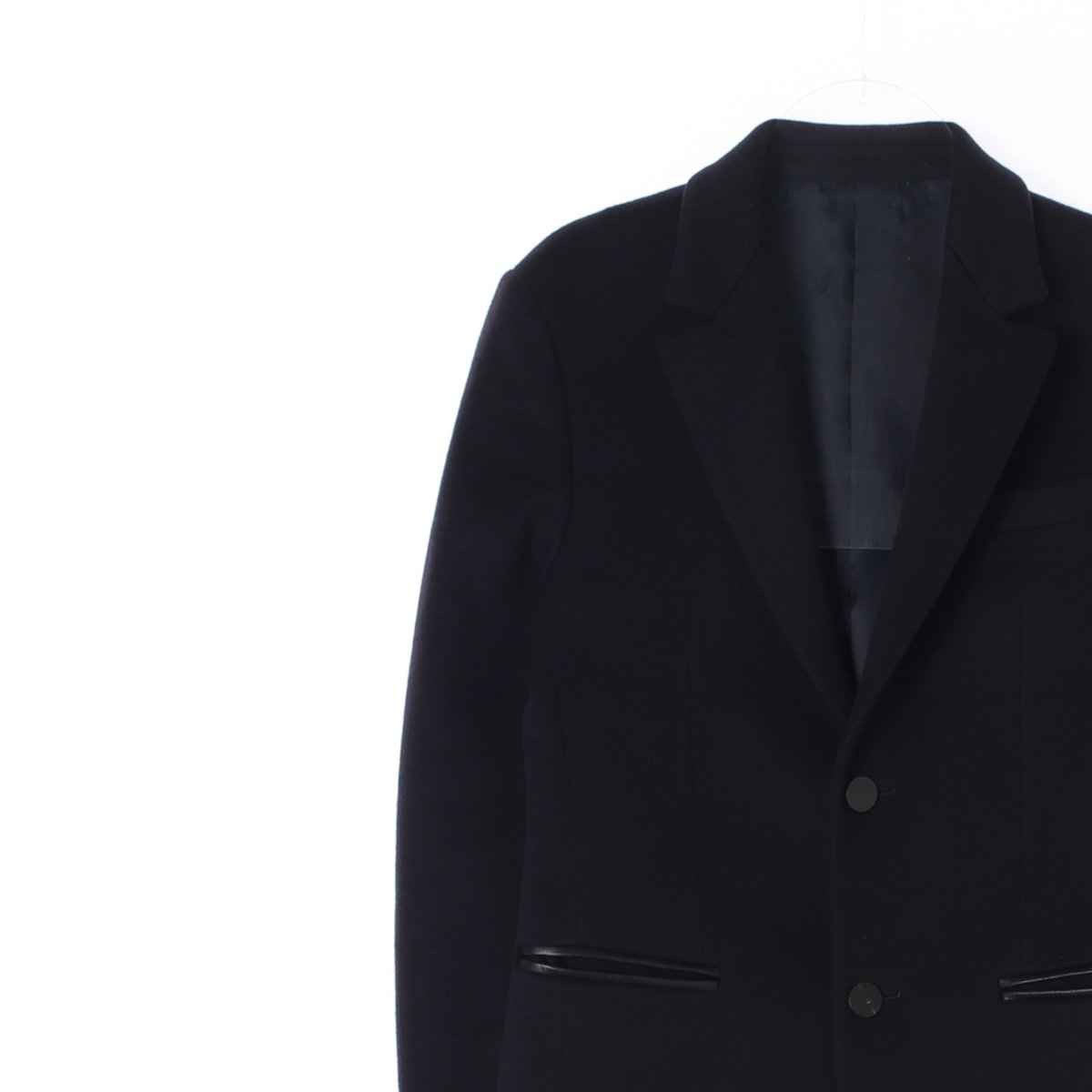 시스템 울캐시미어 양가죽배색 싱글코트 이미지 2