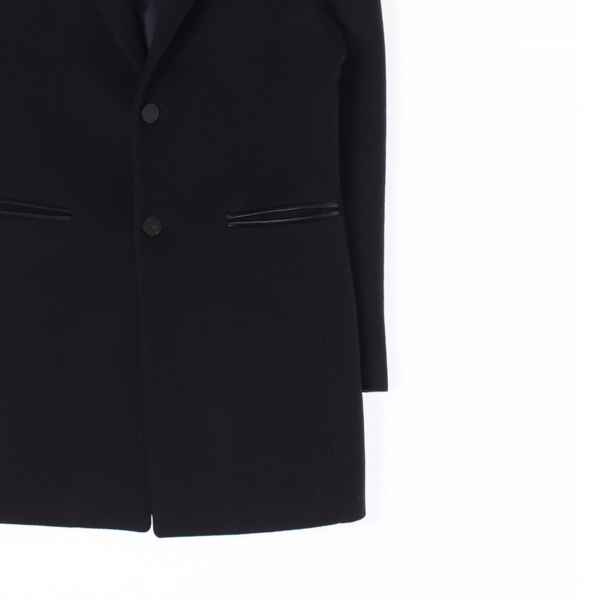 시스템 울캐시미어 양가죽배색 싱글코트 이미지 3