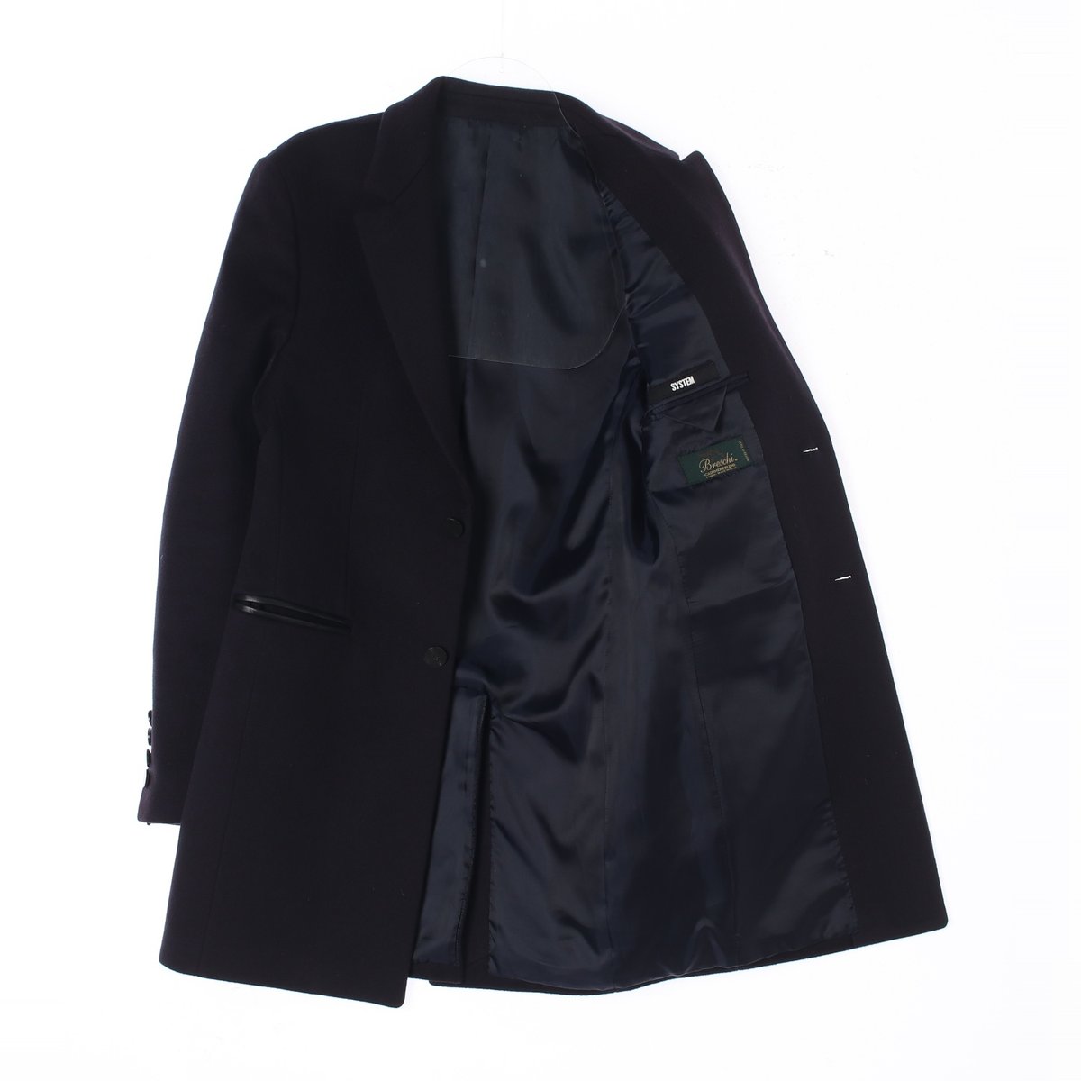 시스템 울캐시미어 양가죽배색 싱글코트 이미지 4