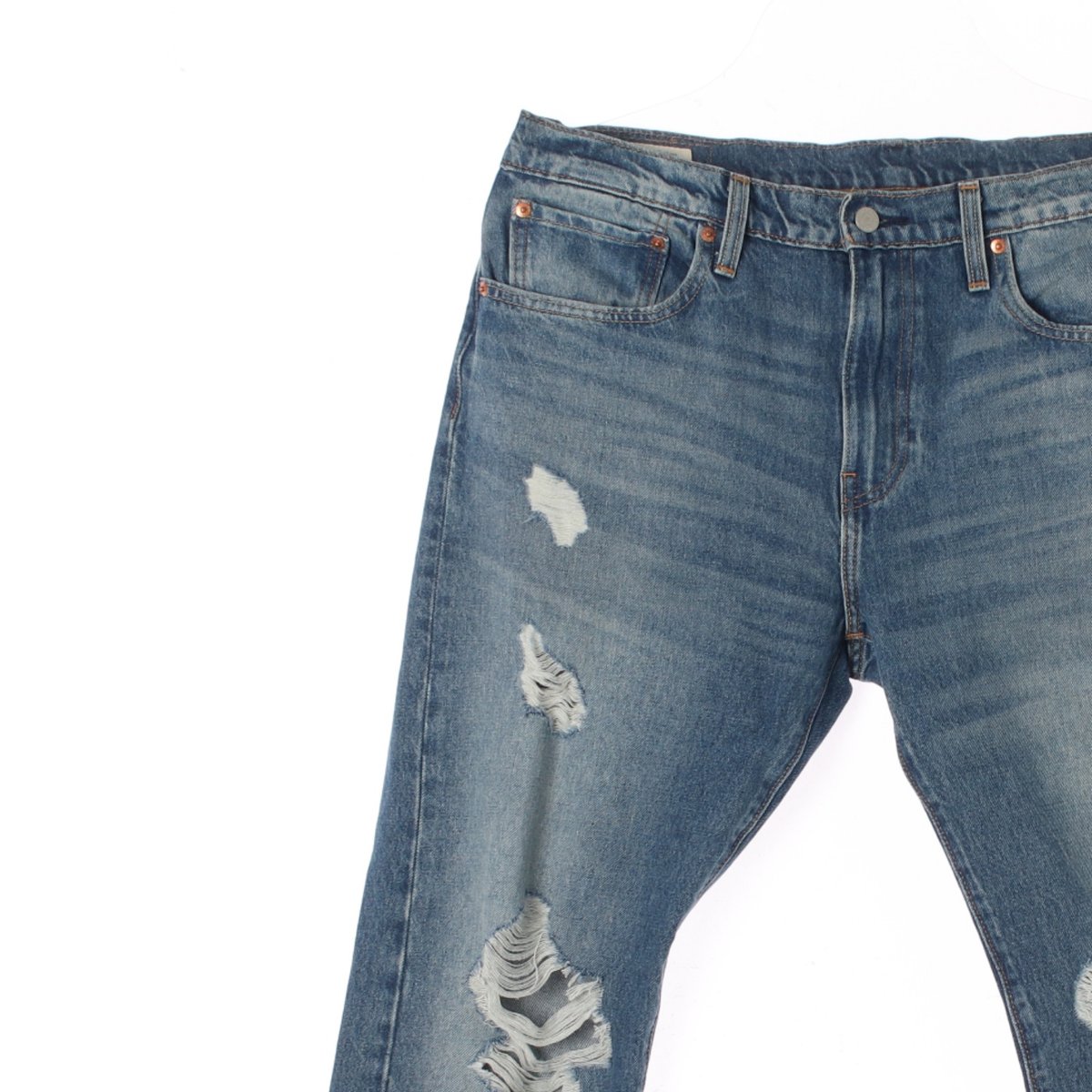 리바이스502 중청 데미지드 진 데님 청바지 이미지 2