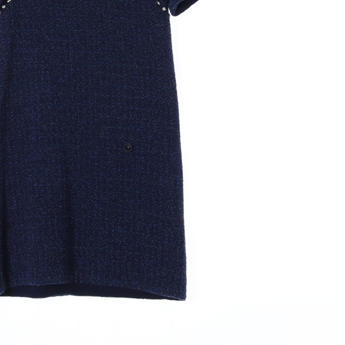 듀엘 네이비 진주 장식 울 니트 미니원피스 이미지 3