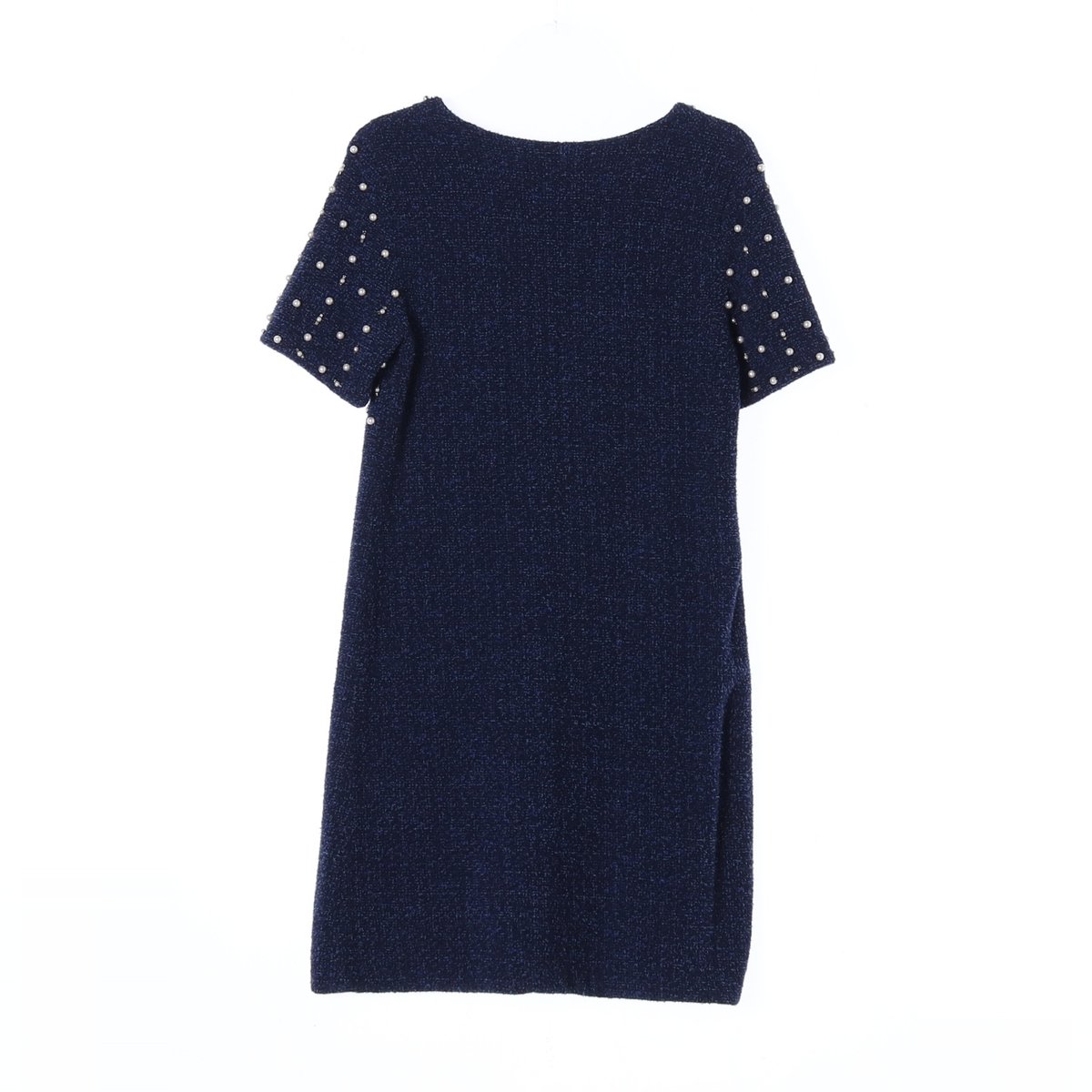 듀엘 네이비 진주 장식 울 니트 미니원피스 이미지 4